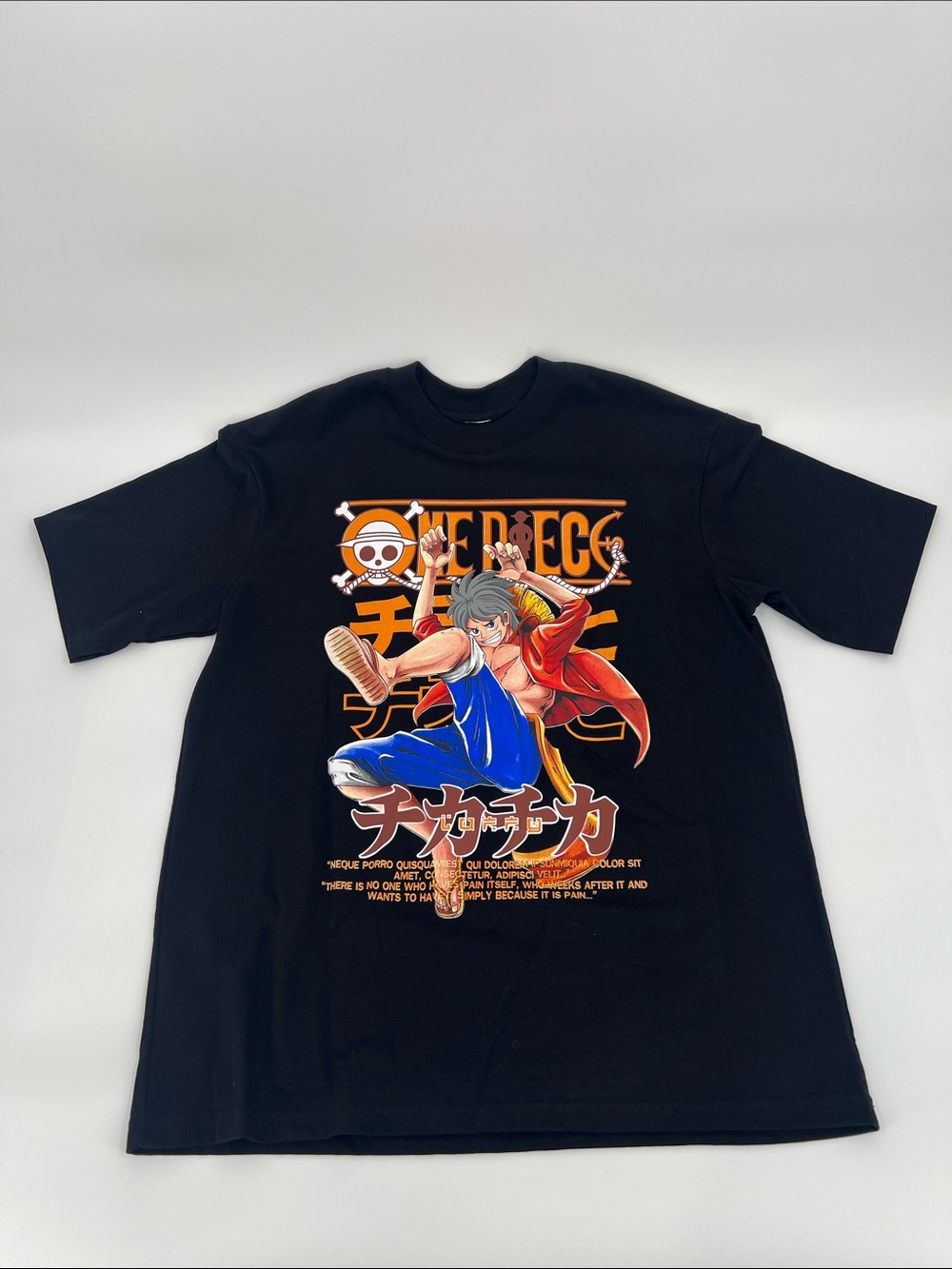 One Piece Graphic Tee with Colorful Anime Print